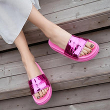 Load image into Gallery viewer, Diamond Bling Beach Slippers