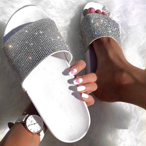 Diamond Bling Beach Slippers