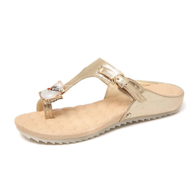 Women Crystal Flat platform Summer Slippers